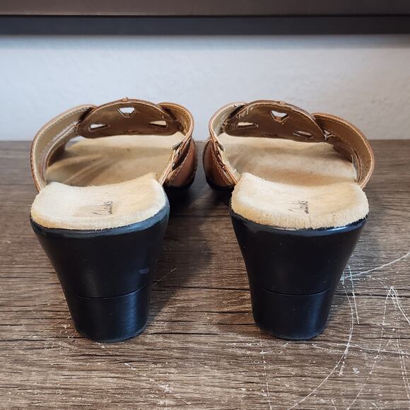 Clarks Calenne Women's Wedge Sandals Shoes Size 9 Brown - Picture 4 of 9